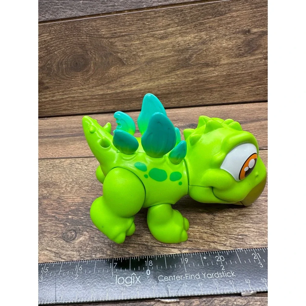 ZURU Smashers‎ Junior Vibrant Green Dragon Dinosaur Toy Figure with Teal Spikes